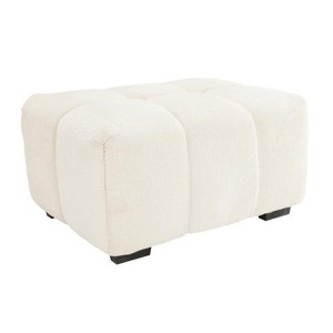 33 White Sofas White Chenille - Armless Seat and ottoman - 1 of 1