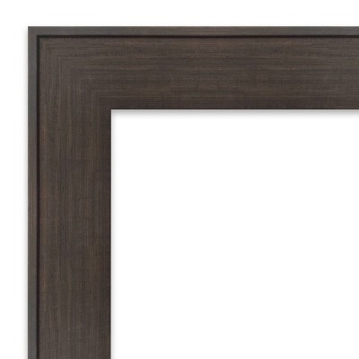 William Rustic Woodgrain Rectangular Bathroom Wall Mirror