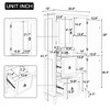 NicBex Bathroom Storage Cabinet with 3 Drawers,Tall Storage Cabinet with 4 Adjustable Shelves for Living/Kitchen/Office - 3 of 4