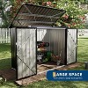 3x6FT Dual Trash Can Storage Shed w/Chain-Lid Secured Metal Outdoor Enclosure for Garden, Backyard, Lawn & Patio - 3 of 4