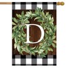 Wreath Monogram D Double-Sided House Flag Everyday 28" x 40" Briarwood Lane - 2 of 4
