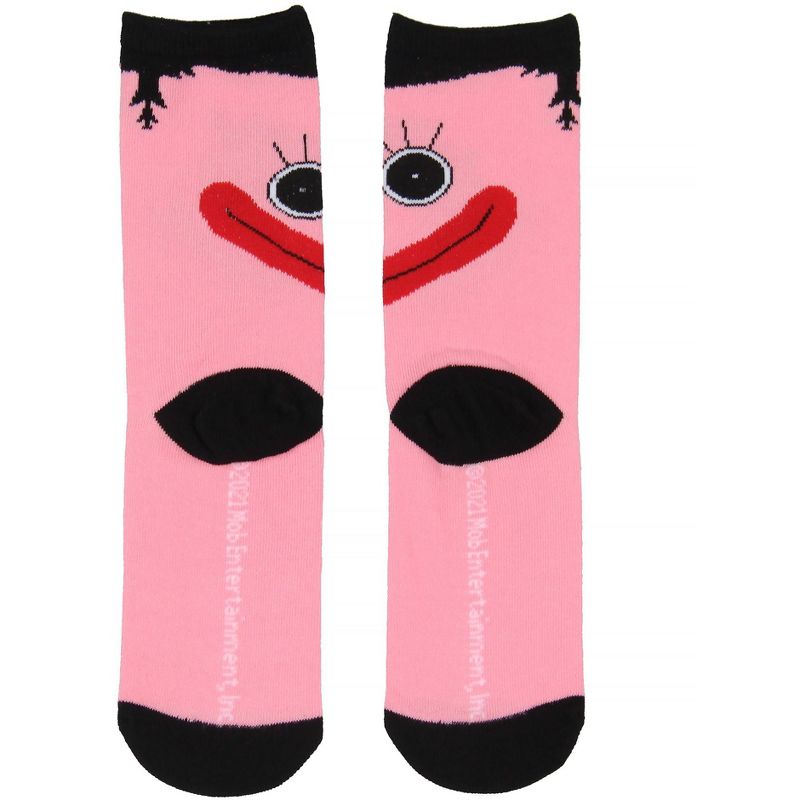 Poppy Playtime Kids Kissy Missy Character Design Crew Socks For Boys And Girls Pink, 3 of 5