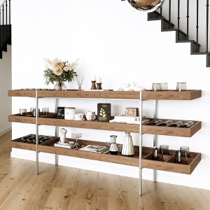 Gaoyangjiaju 78.74 Inch Multi Tier Storage Shelf with Divided Compartments Living Room Organizer Shelf - 1 of 4