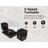 VICTOR VWRP-1600 Lincoln Record Player, 3 Speed Turntable with Bluetooth, Dust Cover, and 2 Detached Speakers - 3 of 4