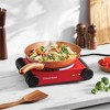 Peach Street Electric Stovetop Hot Plate Burner 1800W Glass Cast Iron Portable Stove Burners Cool Touch Handle Cooktop Temperature Controls Electric - 2 of 4