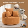 TiramisuBest 41 Inch Accent Chairs Swivel Barrel Chair with Pillows High Resilience Sponge 360 Degree Rotation Lounge Seating for Living Room - 4 of 4