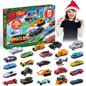 Joyfy 2025 Countdown to Christmas Advent Calendar – 24 Mini Diecast Cars for Kids - 1 of 4