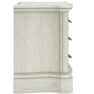 Antique White Traditional 3-Drawer Nightstand with Power Outlet