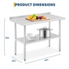 COZONY Stainless Steel Commercial Work Table with Backsplash, NSF Certified Heavy Duty Prep Table for Kitchen & Garage - 3 of 4