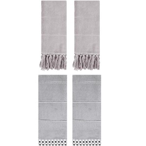 REGALWOVEN 4 Pcs Bathroom Hand Towel 14" x 30" - 1 of 4