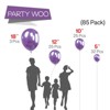 PartyWoo Balloons Metallic Purple Chrome 18 12 10 5 Inch 85 pcs - 2 of 4