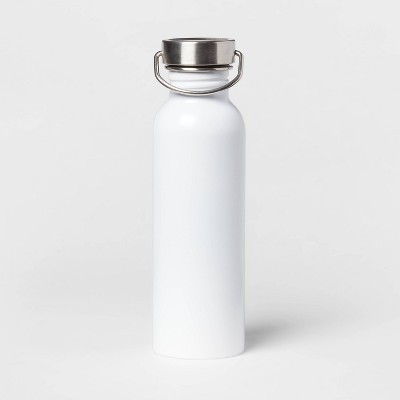 Photo 1 of 24oz Stainless Steel Single Wall Non-Vacuum Chug Water Bottle White - Room Essentials&#8482;