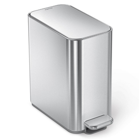 Simplehuman 5l Slim Stainless Steel Step Trash Can : Target
