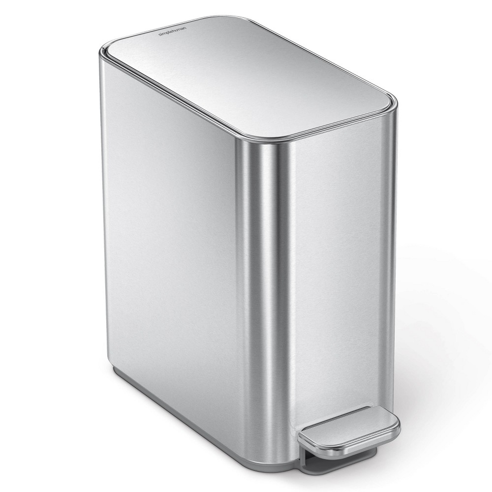 Photos - Barware Simplehuman 5L Slim Stainless Steel Step Trash Can Brushed Silver 