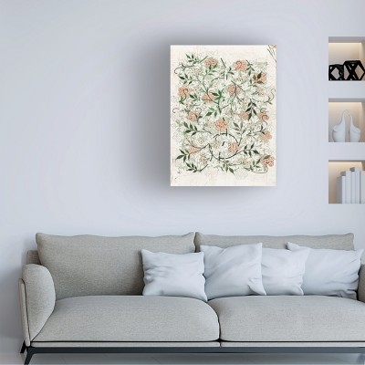 William Morris Floral Pattern Studies II Canvas Art in 24x32 Wood Frame