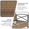 MOONMISS Patio 4 piece sectional low dining conversation sofa set- KD rattan wicker outdoor garden furniture corner sofa set with cushion - 4 of 4