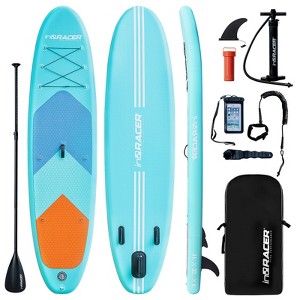 VisioGear 11' Stand Up Paddle Board with Accessories and Backpack, Blue & Green, 132"*33"*6" - 1 of 4