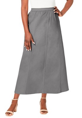 Jessica London Women's Plus Size Stretch Denim Jegging Skirt