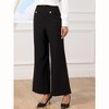 INSPIRE CHIC Women's High-Waisted Work Business Casual Wide Leg Pants - 4 of 4