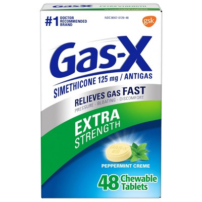 Gas-X Extra Strength Anti-gas Peppermint Creme Chewable Tablets - 48ct