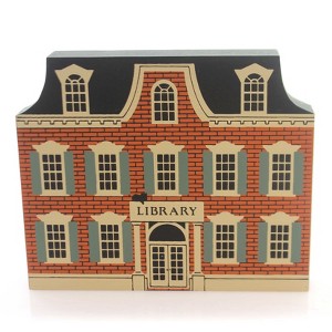 Cat's Meow Village 4.5 Inch Franklin Library Retired 1987 Main Street Series Village Buildings - 1 of 2