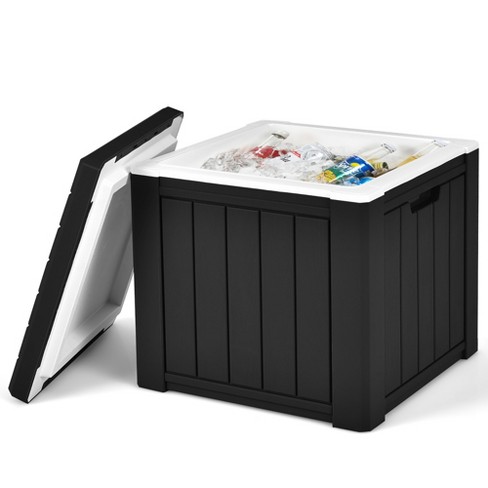 Costway 10 Gallon Ice Cooler W/ Built-in Handles And Detachable Lid  Brownblack : Target
