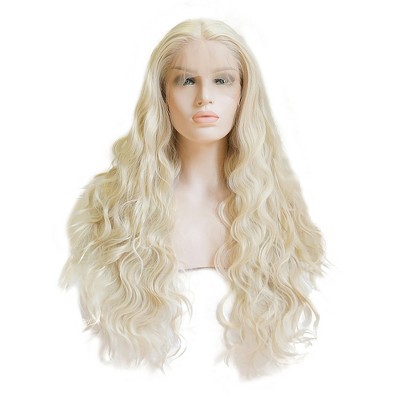 Unique Bargains Curly Wig Wigs For Women 30 Black White With Wig