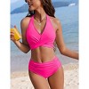 AI'MAGE Womens High Waisted Bikini Sets Tummy Control Bathing Suits Halter Two Piece Swimsuit Modest Bikini 2025 - 3 of 3