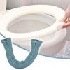 Unique Bargains Washable Reusable Bathroom Soft Warmer Toilet Seat Cover Pad Cushion Lid with Snap 1 Pcs - 2 of 4