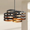 Possini Euro Design Zia Black Gold Chandelier 25 1/2" Wide Modern 6-Light Fixture for Dining Room House Foyer Kitchen Island Entryway Bedroom Home - 2 of 4