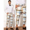 Lars Amadeus Men's Slim Fit Plaid Cropped Business Pants - 4 of 4