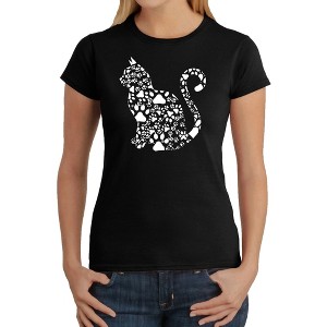 LA Pop Art Cat Claws - Women's Word Art T-Shirt - 1 of 4