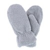CTM Women's Boucle Teddy Mittens with Gathered Wrist - 3 of 3