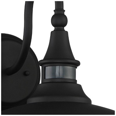 Black Metal Motion Sensor Outdoor Wall Light Set