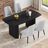 5-Piece Dining Set with MDF Table and 4 Chairs with PU Cushions - 3 of 4