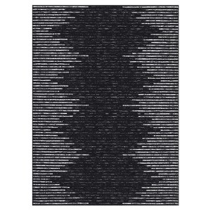 Indoor Modern Soft Washable Area Rugs with Stripped Lines Print for Bedroom Living Room - 1 of 4