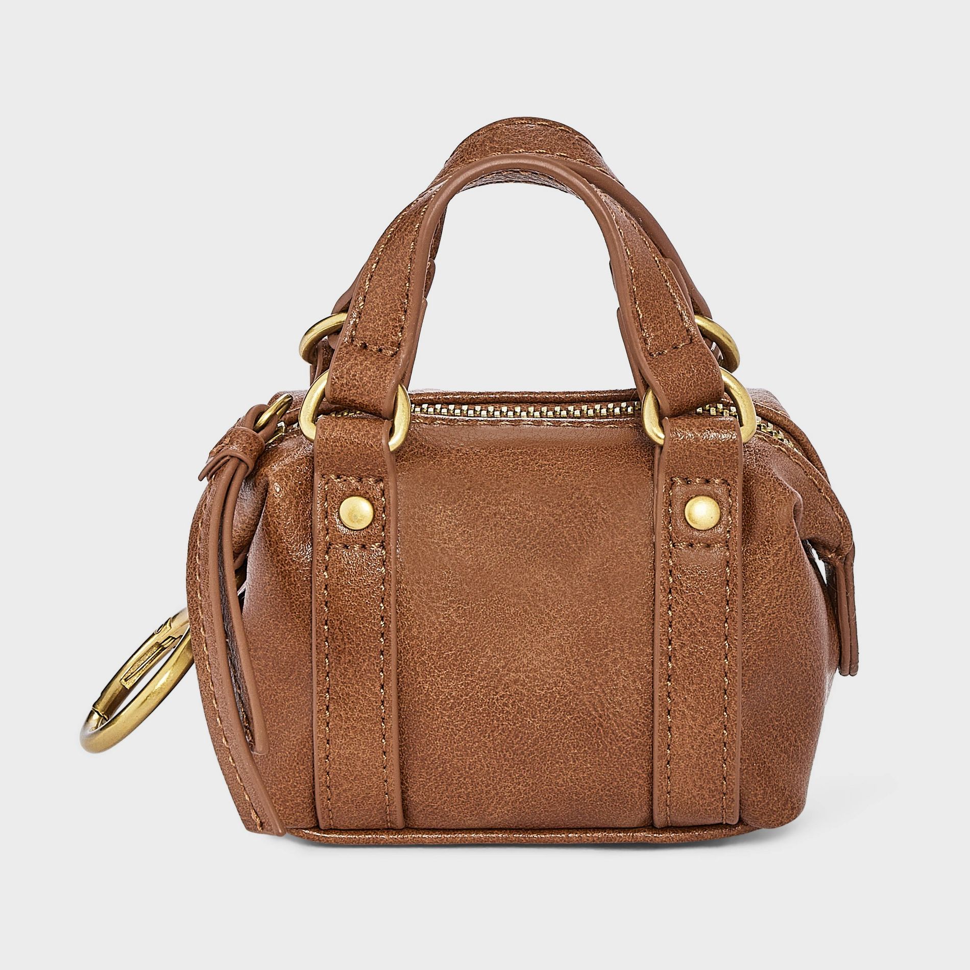 Faux Leather Distressed Mini Satchel Bag Charm - Universal Thread™