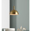 Dewdrop Single Light Gold Dome Pendant, Modern Hanging Ceiling Lamp for Kitchen Island Living Room - 2 of 4