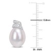 EVERLY JEWELRY | Sterling Silver 6.5-7mm Cultured Freshwater Pearl and Diamond Accent Swirl Stud Earrings - 2 of 4