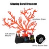 Unique Bargains Soft Silicone Glowing Aquarium Artificial Mushroom Coral Orange 1 Pc - 3 of 4