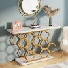 Tribesigns 55" Console Table, Modern Entryway Table Foyer Table with Metal Base, Accent Table Narrow Sofa Table for Living Room Entryway Hallway - 4 of 4