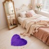 REGALWOVEN Heart Shape Plush Soft Absorbent Washable Toilet Shag Cute Floor Home Gifts Bathroom Mat - 2 of 4