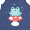 Girls' - Instant Message - Frog On Mushroom Graphic Sleeveless Aline Dress - 2 of 4