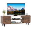 VYNXARIA TV Stand for 55 Inch TV, Entertainment Center with Storage Cabinets, Soft Hinge Door with Handle,Rustic Brown - 4 of 4
