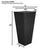 Tusco Products Cosmopolitan Tall Square Plastic Indoor/Outdoor Planter - 2 of 2