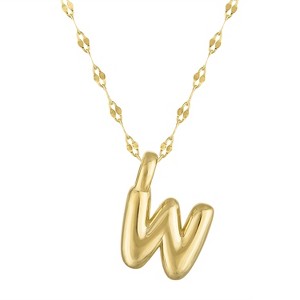 Junior Jewels 14K Gold Over Sterling Silver Initial Bubble Necklace, A-Z - 1 of 2