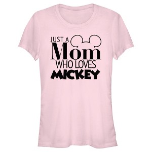 Junior's Women Mickey & Friends Just a Mom Who Loves Mickey T-Shirt - 1 of 4
