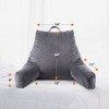 Cheer Collection Shredded Memory Foam TV and Reading Backrest Pillow with Washable Velour Cover - 3 of 4