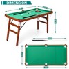 55-inch Folding Billiard - Portable Pool Table, Billiard Game Table with 2 Cue Sticks 16 Balls Triangle Chalk for Kids and Adults - 2 of 4