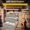 Stainless Steel Outdoor Kitchen Drawer - Single Layer BBQ Storage with Flush Mount Handle, Food-Grade 304 Steel - 3 of 4